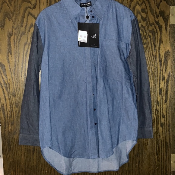 The Fifth Label Oversized Two-tone Denim Shirt. - Picture 9 of 9